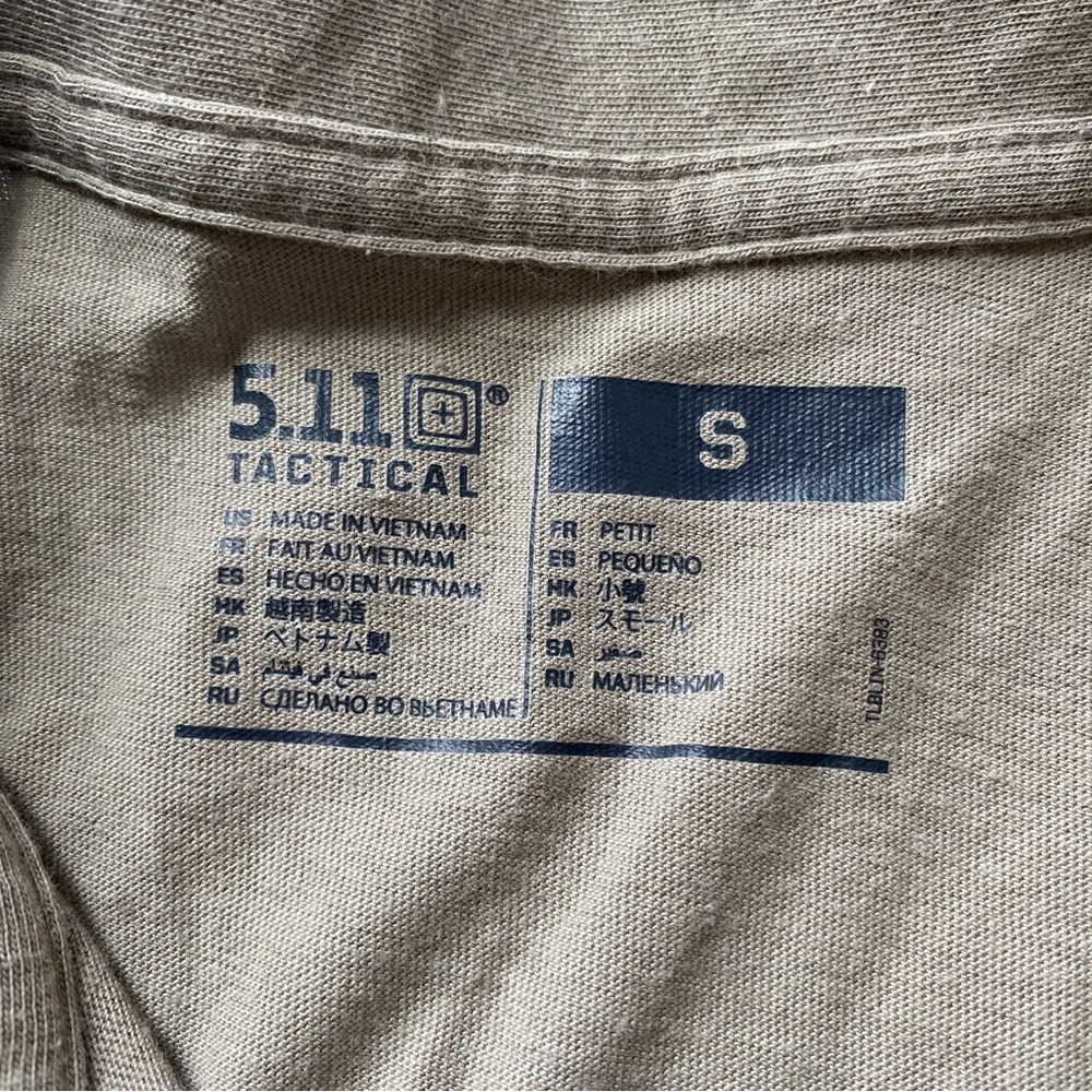 5.11 Tactical Short Sleeve Uniform Collared Polo Shirt - tan jersey - Picture 4 of 8